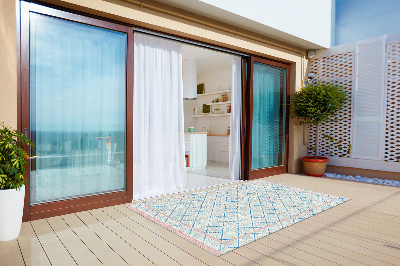 Carpete de exterior Linhas azuis