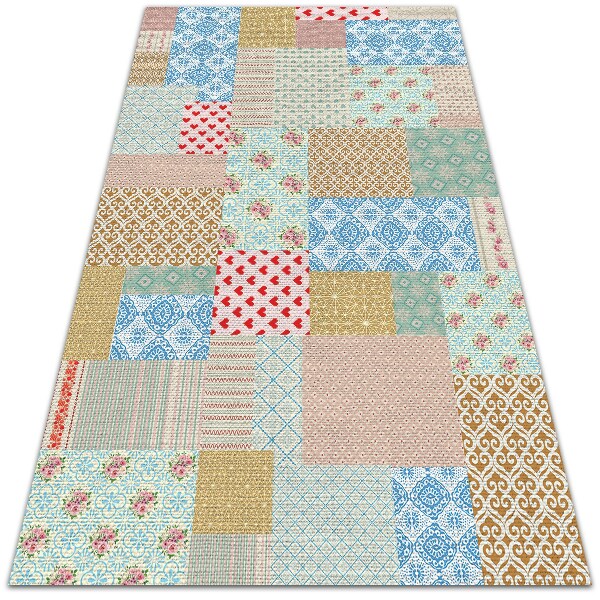 Tapete exterior Patchwork de várias peças
