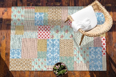 Tapete exterior Patchwork de várias peças