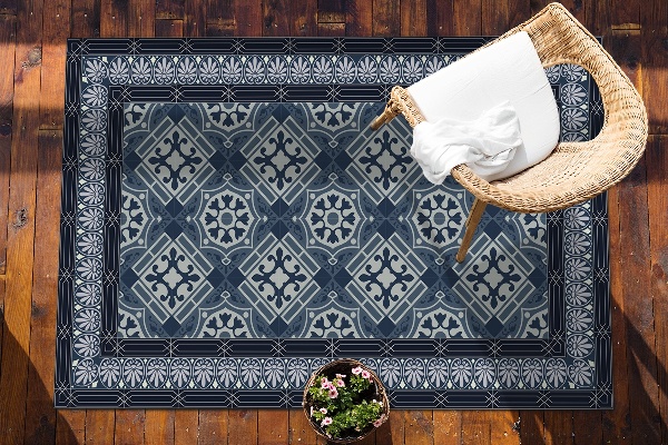 Tapete exterior Talavera azul-marinho