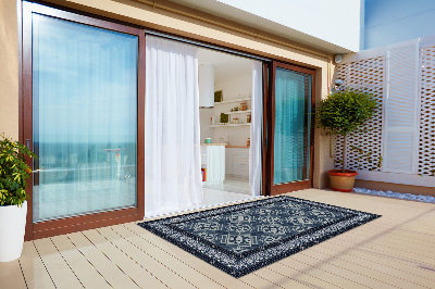 Tapete exterior Talavera azul-marinho