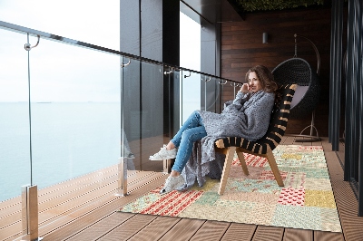 Tapete exterior Patchwork colorido