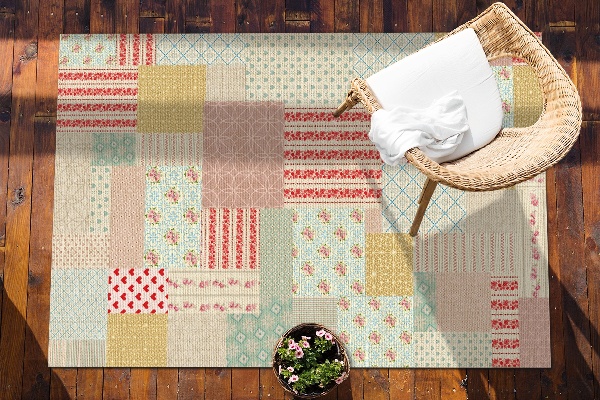 Tapete exterior Patchwork colorido