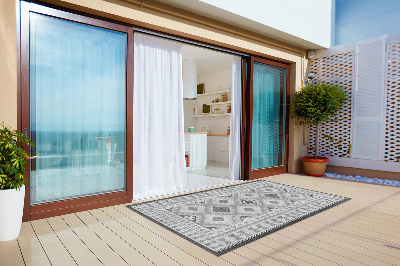 Tapete de exterior grandes Diamantes cinzentos