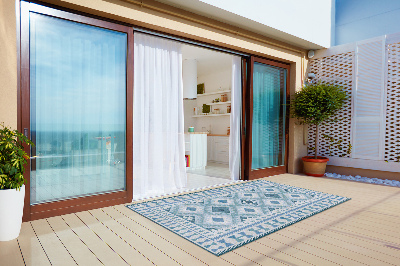 Carpete de exterior Diamantes azuis