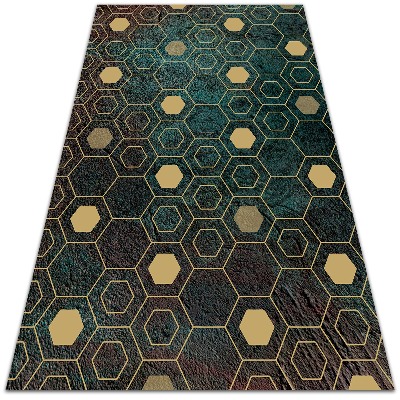 Carpete de exterior Padrão hexagonal