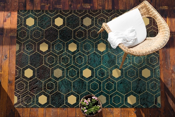 Carpete de exterior Padrão hexagonal