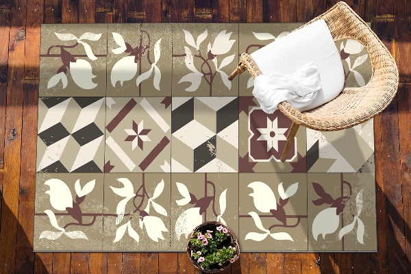Tapete de exterior grandes Azulejos de magnólia
