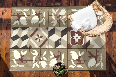 Tapete de exterior grandes Azulejos de magnólia
