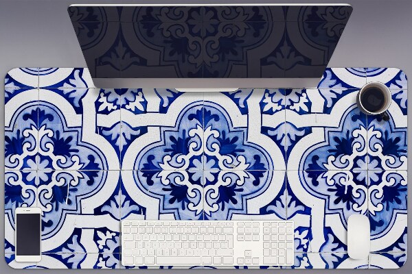 Tapete de secretária Azulejos azuis