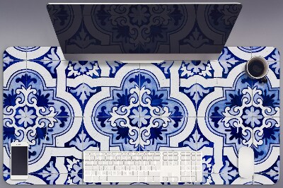 Tapete de secretária Azulejos azuis