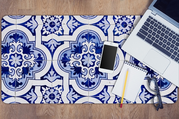 Tapete de secretária Azulejos azuis
