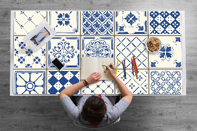 Tapete para secretária Azulejos azuis