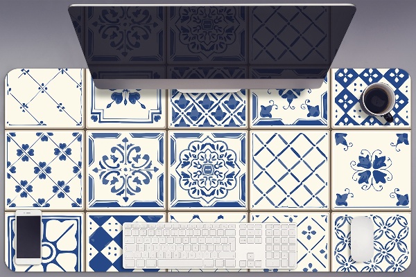 Tapete para secretária Azulejos azuis