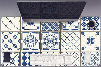 Tapete para secretária Azulejos azuis