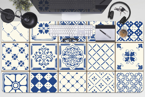 Tapete para secretária Azulejos azuis