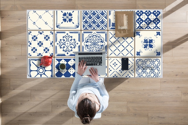 Tapete para secretária Azulejos azuis