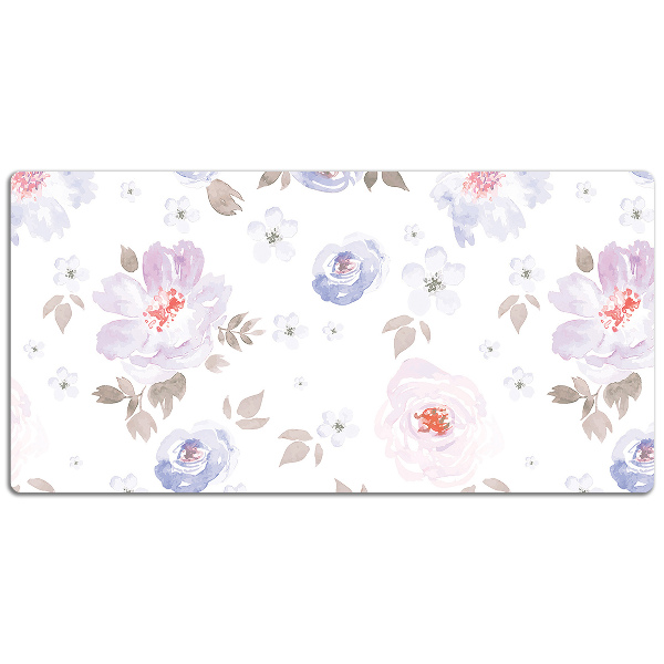 Tapete para secretária Flores em tons pastel