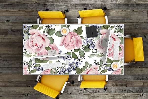 Tapete para secretária Rosas em aquarela
