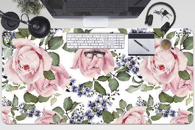 Tapete para secretária Rosas em aquarela