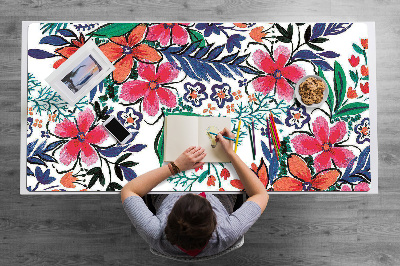 Tapete para secretária Flores coloridas