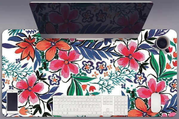 Tapete para secretária Flores coloridas
