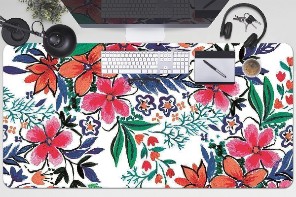 Tapete para secretária Flores coloridas