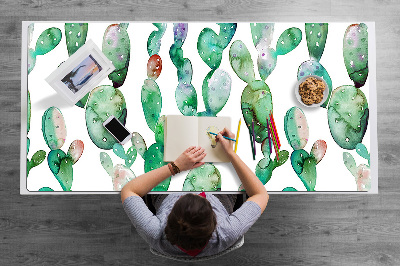 Tapete para secretária Cactos em aquarela