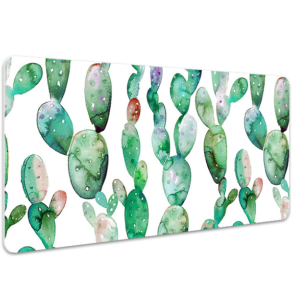 Tapete para secretária Cactos em aquarela
