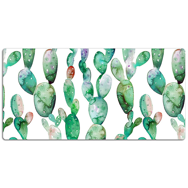 Tapete para secretária Cactos em aquarela