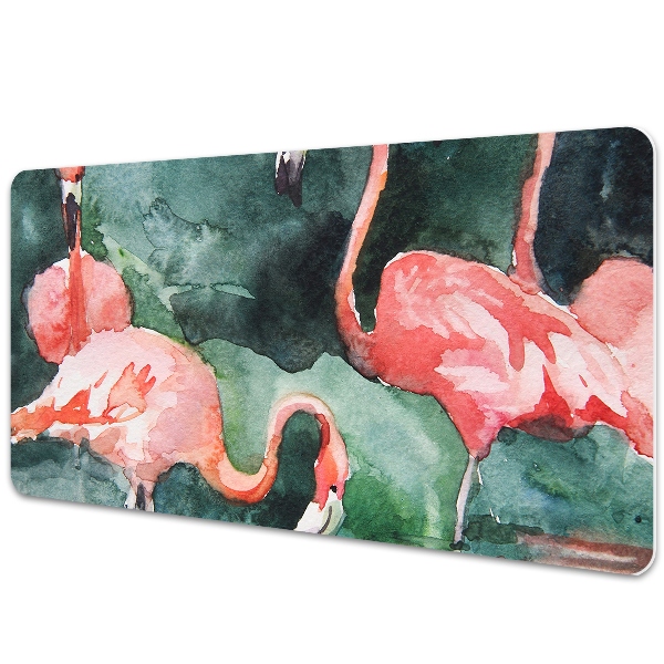 Tapete para secretária Flamingos pintados