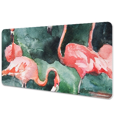 Tapete para secretária Flamingos pintados
