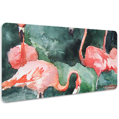 Tapete para secretária Flamingos pintados