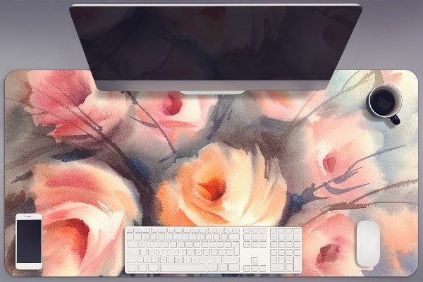 Tapete de secretária Rosas laranjas