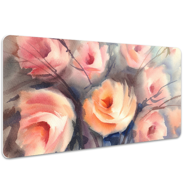 Tapete de secretária Rosas laranjas