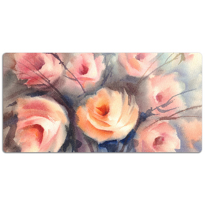 Tapete de secretária Rosas laranjas