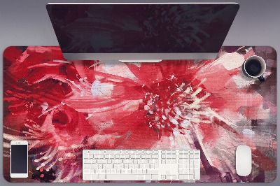 Tapete para secretária Flor vermelha