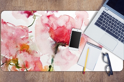 Base de secretária Flores em aquarela