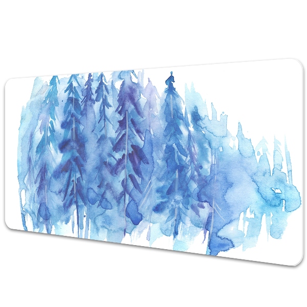 Tapete de secretária Floresta de inverno em aquarela