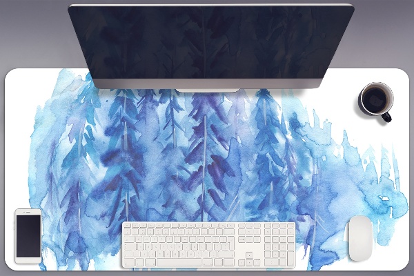 Tapete de secretária Floresta de inverno em aquarela