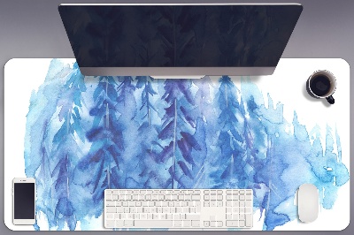 Tapete de secretária Floresta de inverno em aquarela