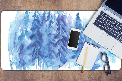 Tapete de secretária Floresta de inverno em aquarela