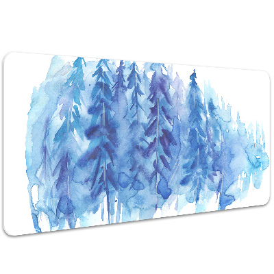 Tapete de secretária Floresta de inverno em aquarela
