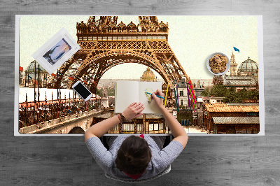 Tapete de secretária Torre Eiffel retrô