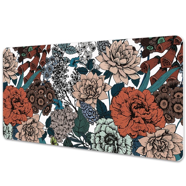 Tapete para secretária Flores retrô