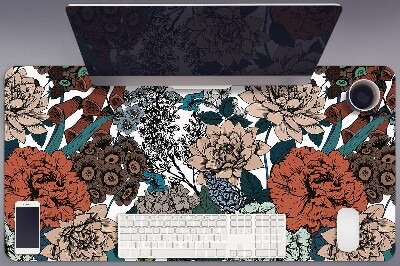 Tapete para secretária Flores retrô