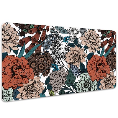 Tapete para secretária Flores retrô