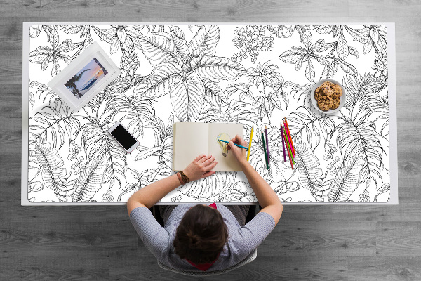 Tapete para secretária Folhas desenhadas