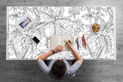 Tapete para secretária Folhas desenhadas