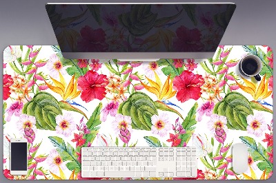 Tapete para secretária Hibisco exótico